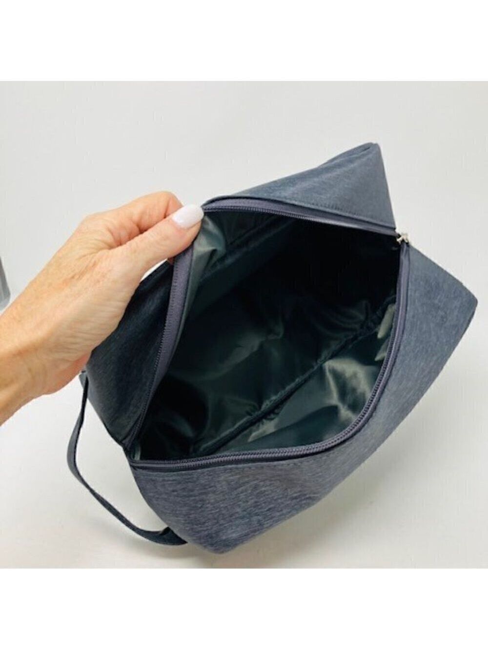 Dark Grey Men's Dopp kit - Picture 3 of 5